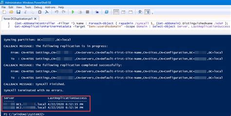 how to check replication between dcs.